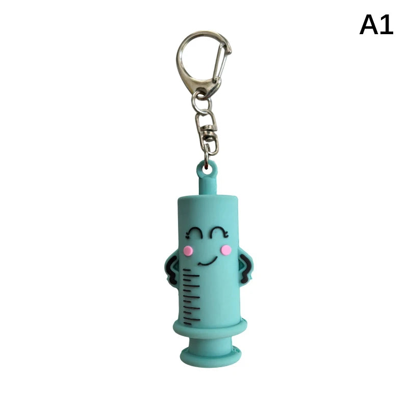 Ampoule Bottle Opener Keychain Syringe-Shaped Medication Vial Cutter Nurse Doctor Ampoule Bottle Breaker Aid Nurse Tool