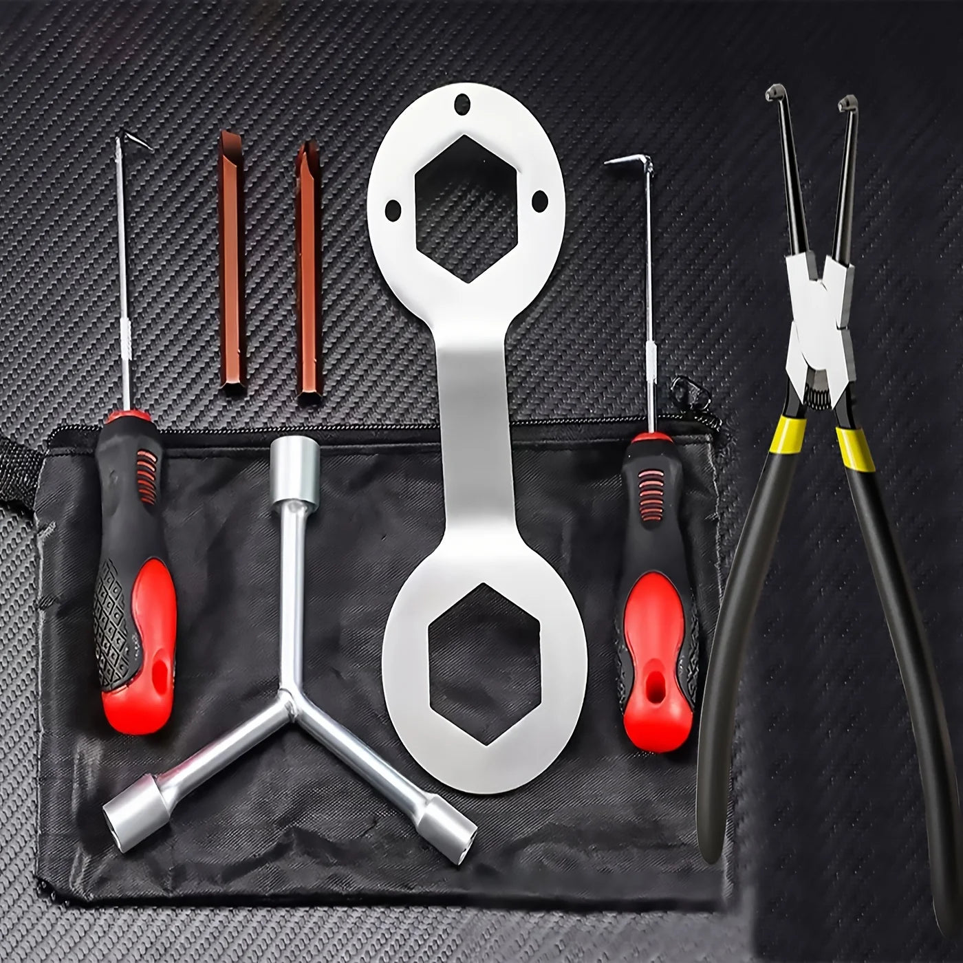 Household Tool Kit, Washing Machine Inner/Outer Cylinder Spring Expansion Tool Set, Snap Ring Pliers Spring Disassembly Tool
