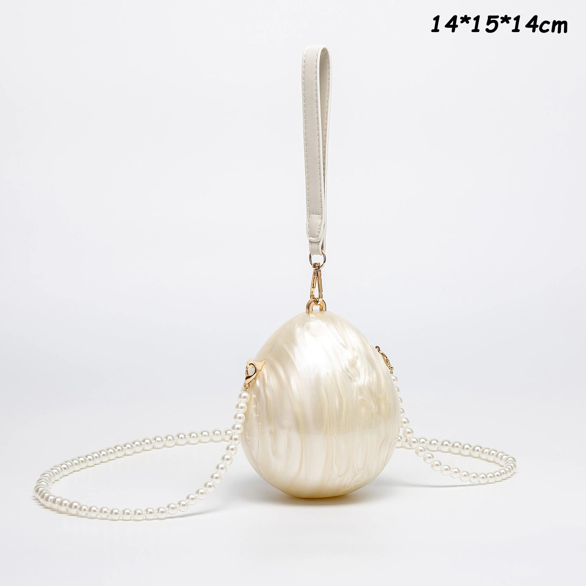 Chic Women Acrylic Cake Bag Cute Pearl Evening Clutch Bag Beading Pearl Purse For Wedding Party Luxury shoulder Handbag Designer