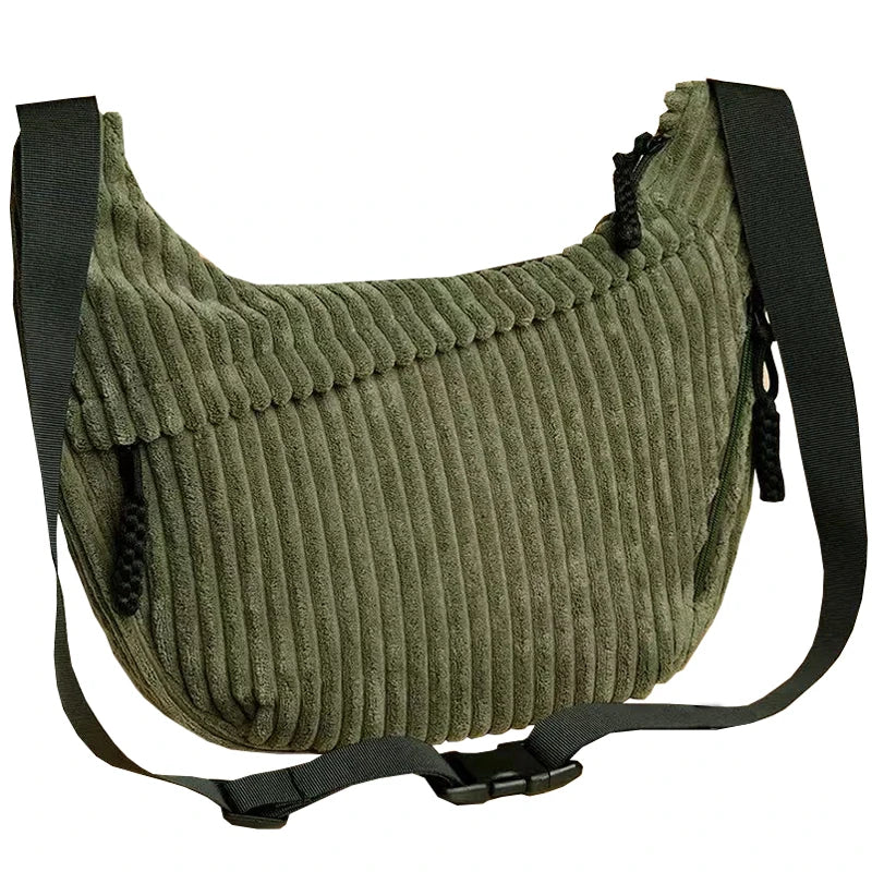 Comfort Curved Shoulder Crossbody Bag Solid Color, Portable Sling Pouch for Motorbike Travel Outdoor Leisure Strolls
