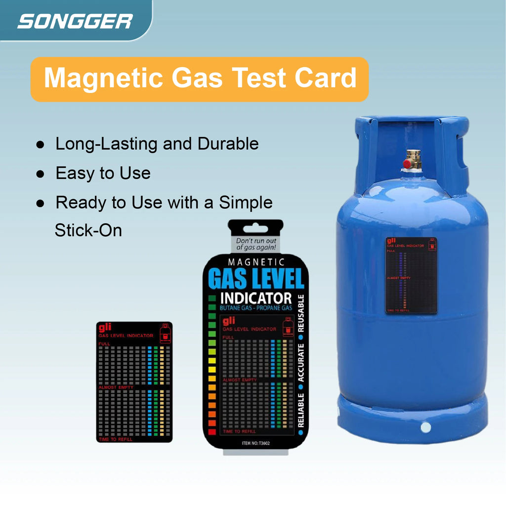 Magnetic Gas Level Indicator Reusable Propane Butane LPG Fuel Gauge for BBQ Camping Kitchen Cylinder Tank Sensor