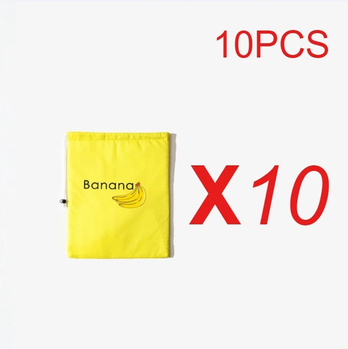 Fruit Vegetables Storage Bag Insulated Shockproof Fresh Keeping Drawstring Pouch for Lettuce Banana Preserve Organizer