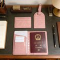 Fashion Crocodile Pattern Leather Passport Holder Custom Name Travel Luggage Tag Engrave Initials Retro Luxury Card Holder Gift
