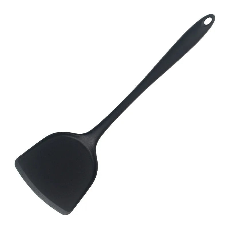 1/7pc Silicone Kitchen Utensil Set Non-Stick Spatula, Soup Ladle, Slotted Turner & 4 Tools | 450 ° F Heat-Resistant, Dishwashe S