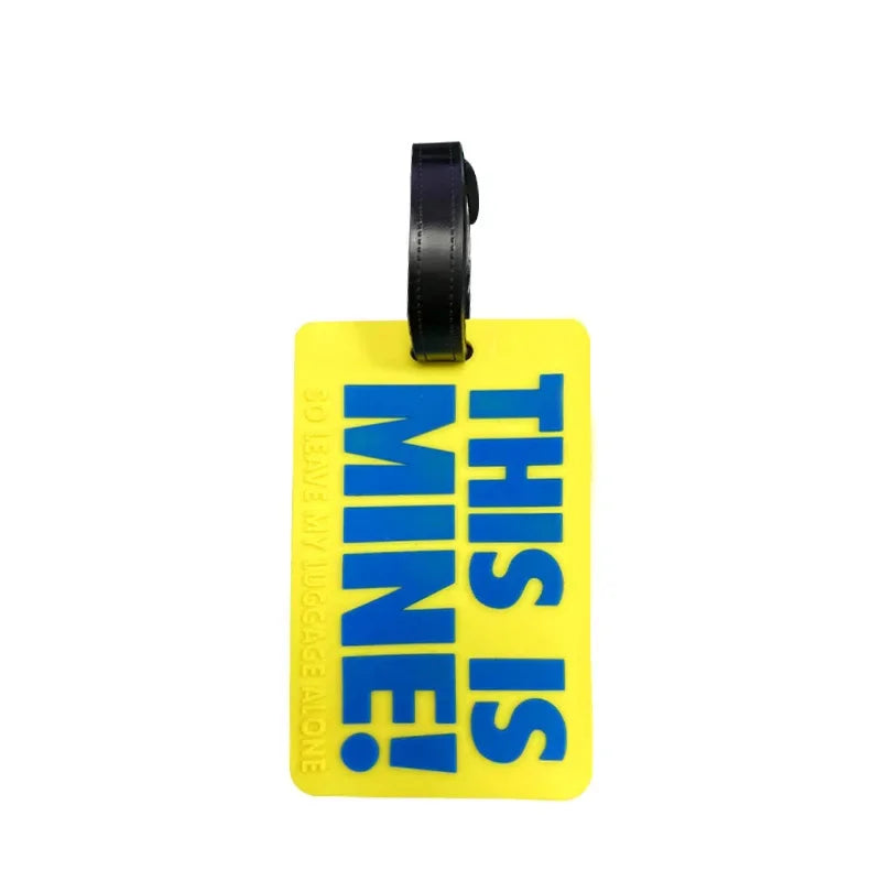 Soft PVC Luggage Tag Fashion Letter Printed Travel Tags Men Women Suitcase ID Name Tag Airplane Labels Bag Tags for Luggage