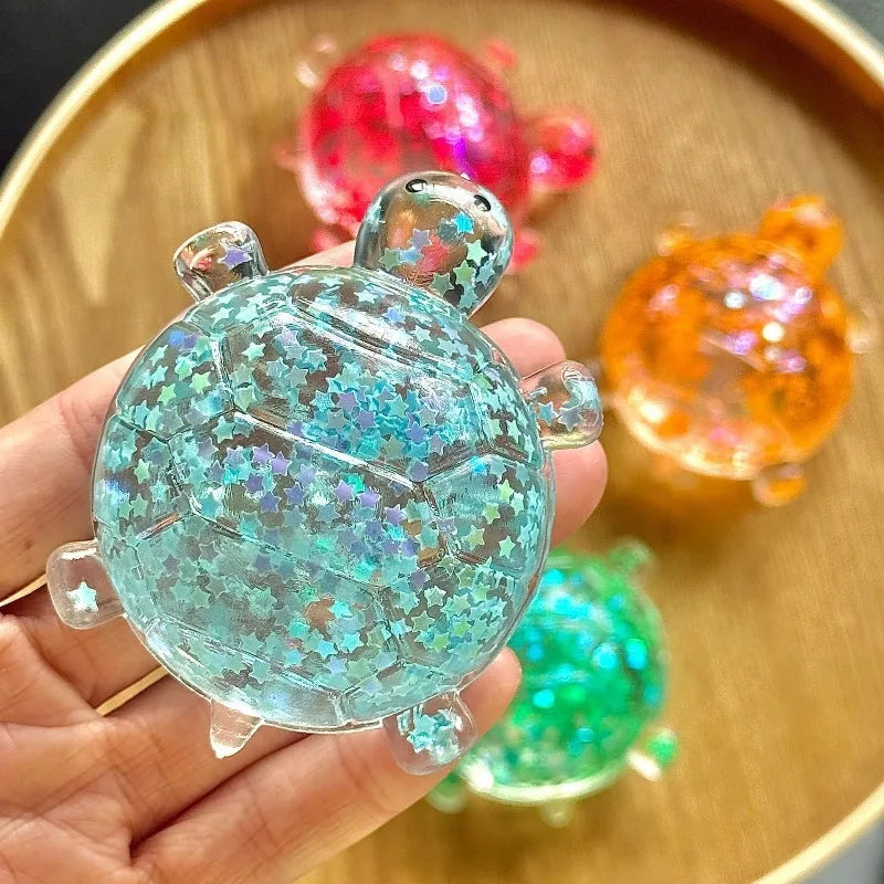 Large Maltose Glitter Turtle Axolotl Diamond Squeeze Stress Relief Toy High-Quality Slow Rebound Squeeze Stress Toy