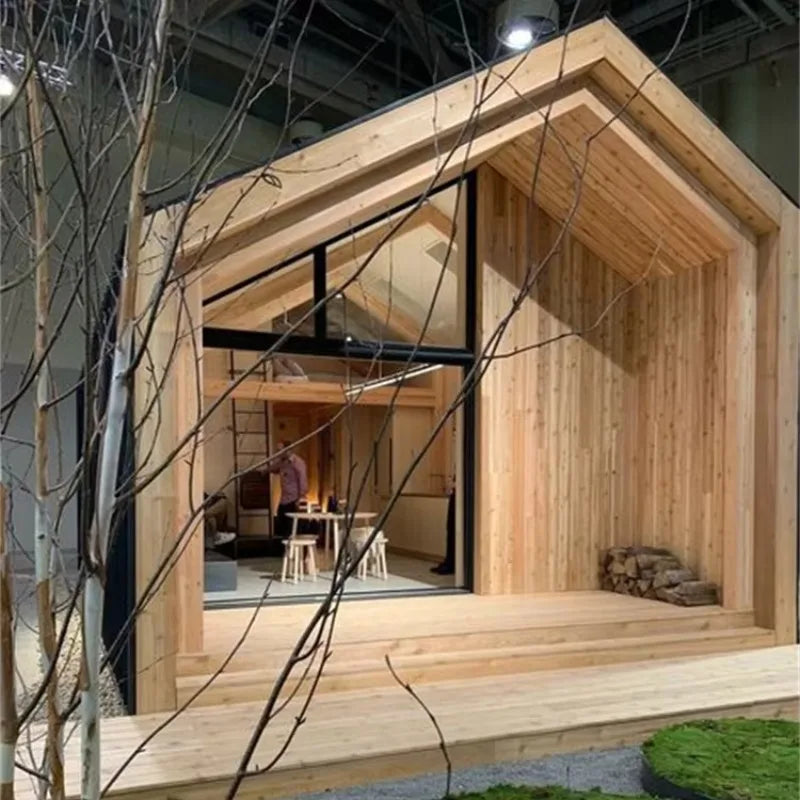 Customized Prefab Wooden House 20FT 40FT Prefabricated Container House Durable Steel Frame Construction With Thermal Insulation