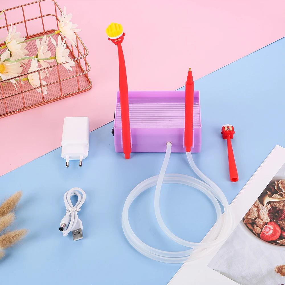 DIY Electric Diamond Art Painting Pen Set Portable Vacuum Diamond Painting Pen Kit USB Powered Diamond Suction Device for Craft