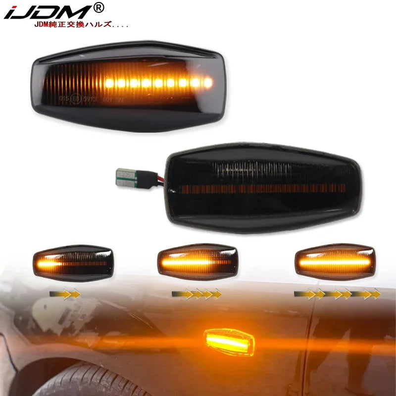 iJDM Blink Amber LED Dynamic Side Marker Turn Signal Lights Assembly for Hyundai Elantra XD Sonata Tucson Tiburon Getz Kia Rio