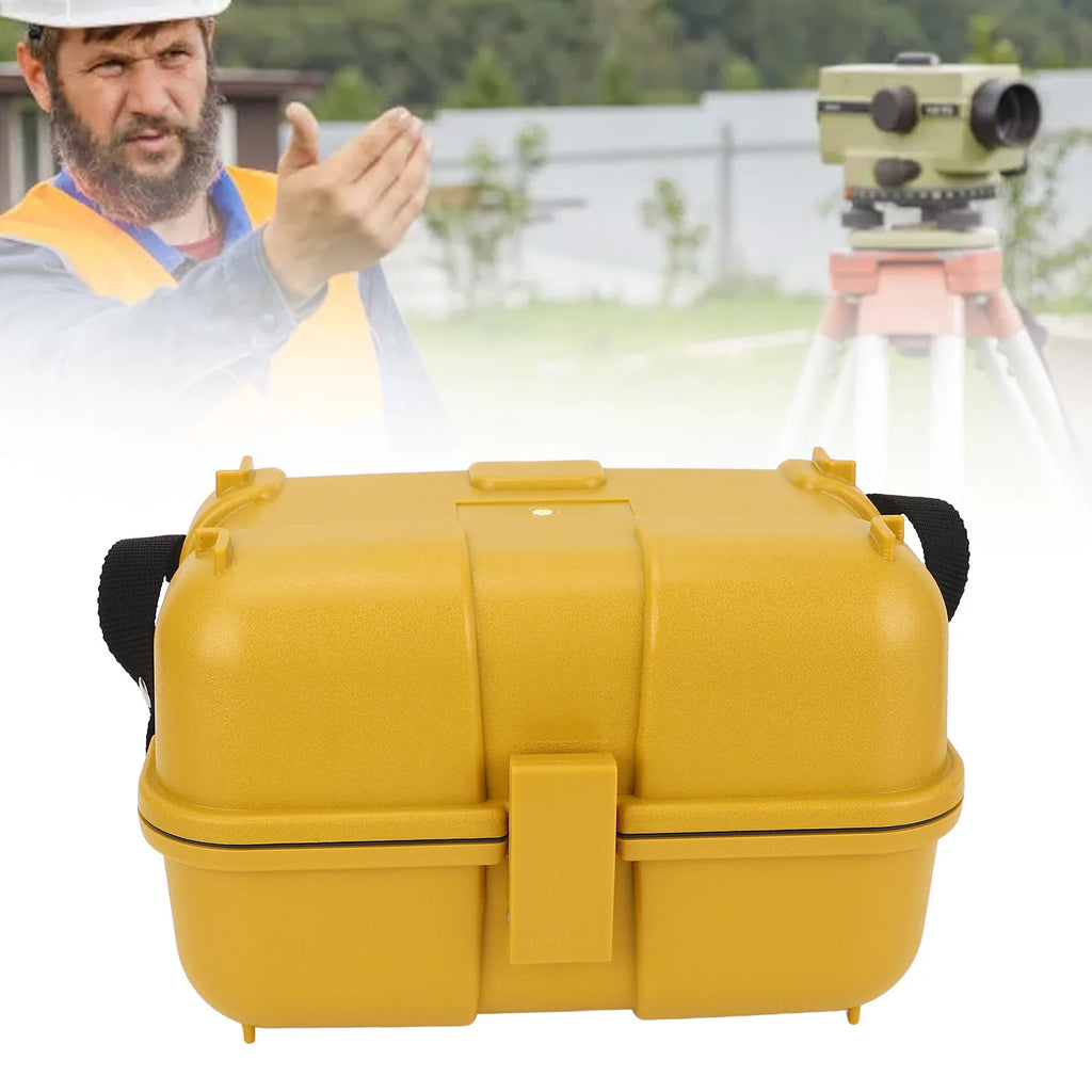 Leveling Instrument Case Single Lock Plastic Total Station Level Storage Box for Surveying Equipment Yellow Level Storage Case
