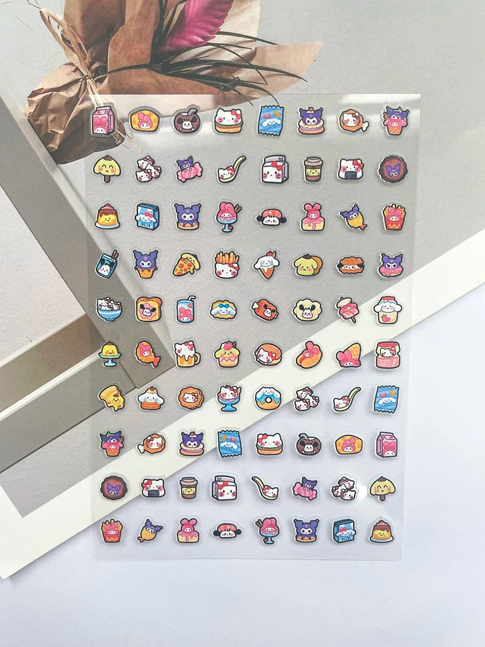 Mini Hellokitty Fruit Food Pixel Art Style Luggage Tags Stickers Nail Art Diy Phone Case Laptop Keyboard Buttons Cute Stickers