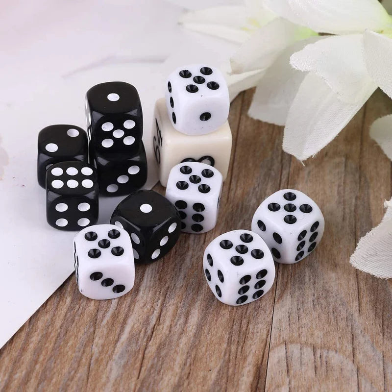11Pcs/set New Foreign Trade Product Backgammon Dice Set Game Dice Multiply Dice Set 12mm