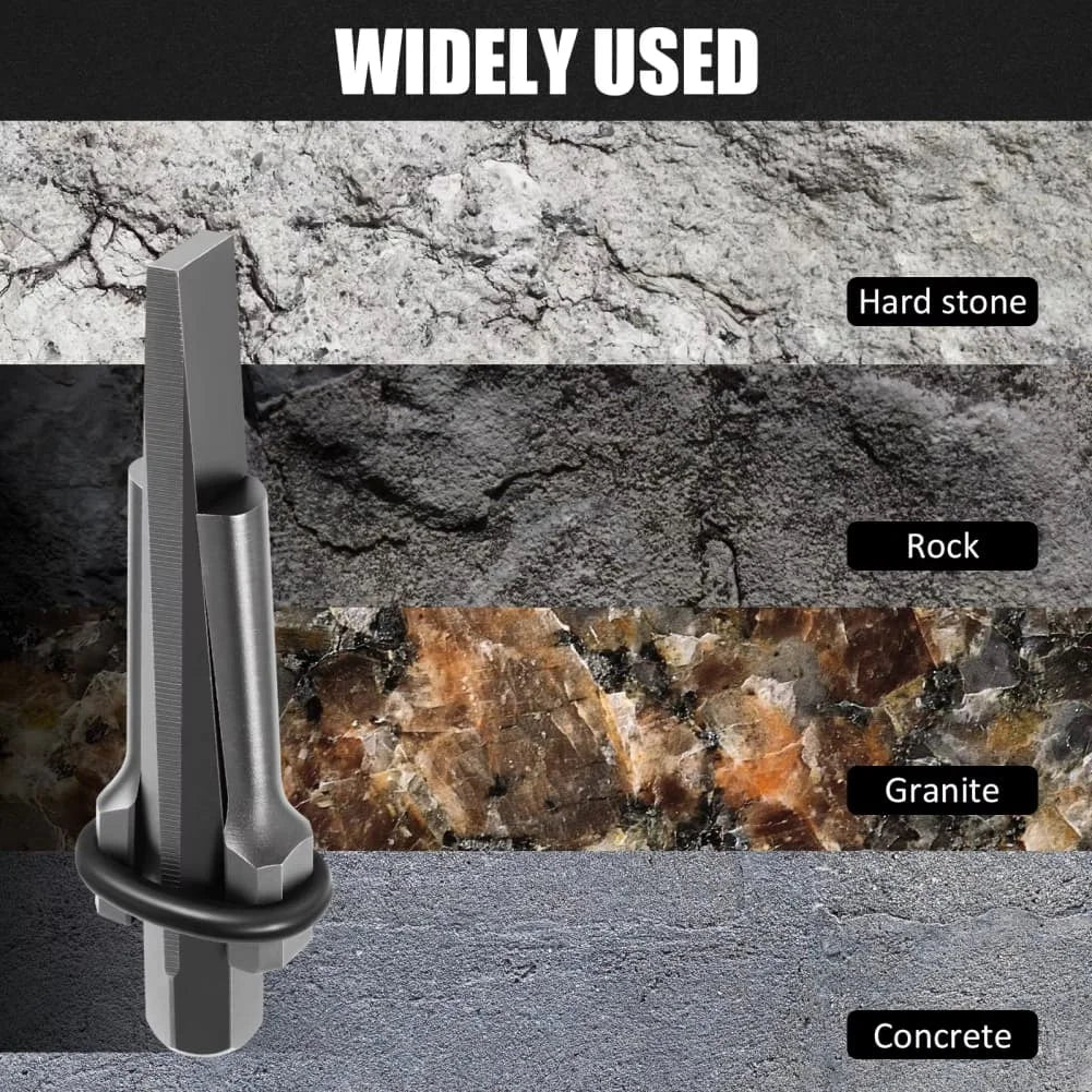 High-Hardness Rock Splitter Wedge SDS Drill Bit Stone Splitting Wedges For Heavy-duty Stone Splitting Tools