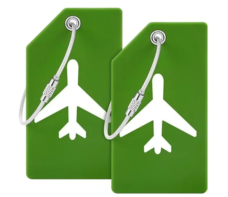 Color Fashion Silicone Luggage Tag Men Women Boarding Baggage Name Tag Suitcase Address Label Holder Portable Travel Accessories