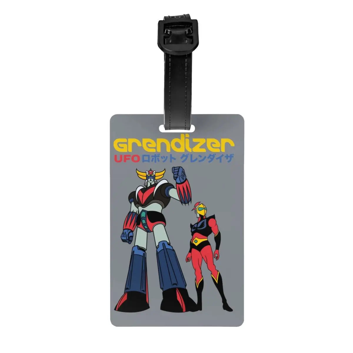Custom Grendizer Anime Luggage Tag Privacy Protection UFO Robot Goldorak Baggage Tags Travel Bag Labels Suitcase