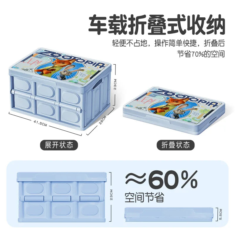 Stitch Car Trunk Storage Box Folding Luggage Organizer for Outdoor Camping Home Supermarket - Space Saving Solution