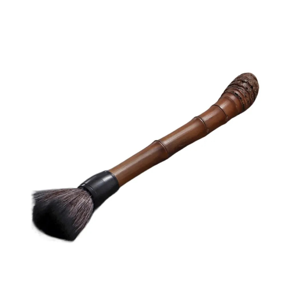 Vintage Carbonized Bamboo Root Teapot Pen Long Handle Easy To Clean Teaware Cleaning Brush Chinese Style Portable Tea Brushes