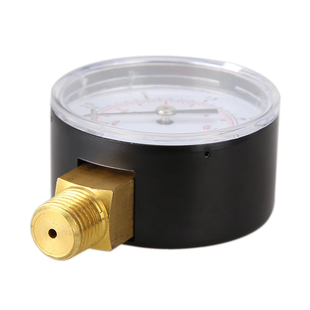 Low Pressure Gauge for Fuel Air Hydraulic 50mm 0/15 PSI 0/1 Bar 1/4 BSPT Dial Manometer Household Water Oil Gas Pressure Tester