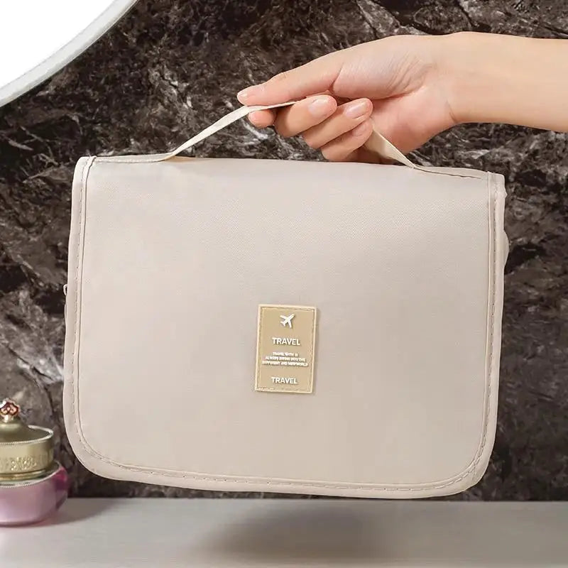 Portable Travel Multi Functional Hanging Cosmetic Bag Business Trip Washable Bag Large Capacity Dry Wet Separation Handheld Bag