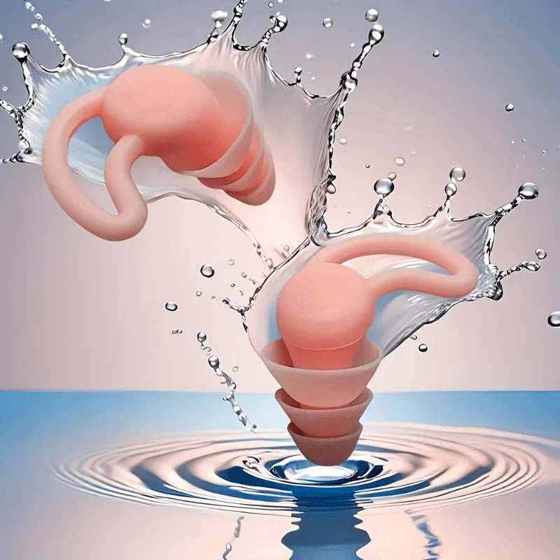 Silicone Earplugs for Multiple Uses | Designed for Sleep and Swimming, Comfortable and Durable, Suitable for Studying