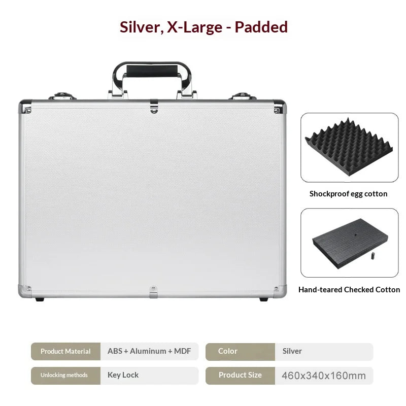 Portable Heavy Duty Lockable Tool Box Storage Organizer Garage Workshop Large Capacity Stackable Carry Handle Case Box Toolbox