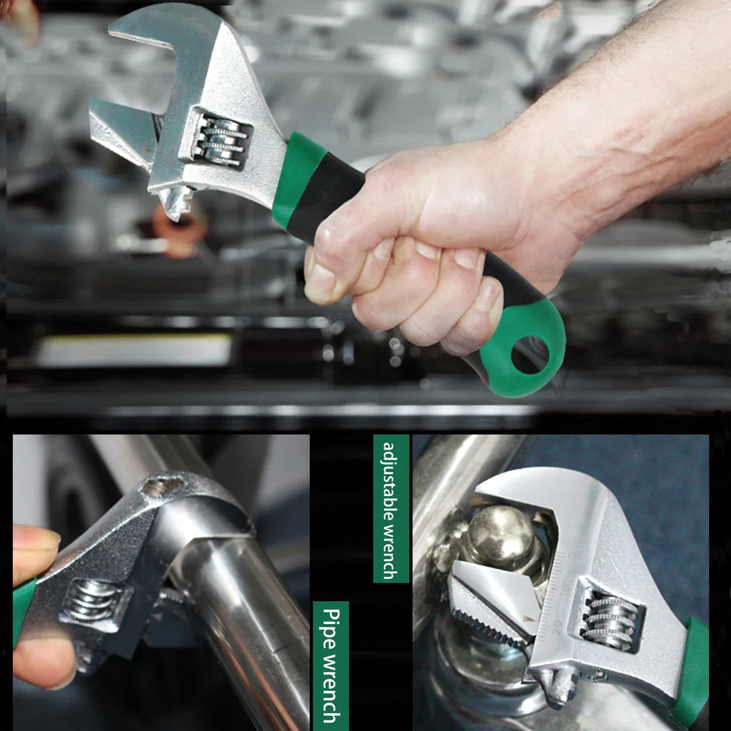 LAOA 6inch/8inch Adjustable Wrench Monkey Wrenches Short Handle Spanner Pipe Wrench for Air Controller Pipe Hand Tools