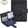 Passport Holder for Men Women RFID Blocking Passport Book Protector Slot Travel Document Organizer