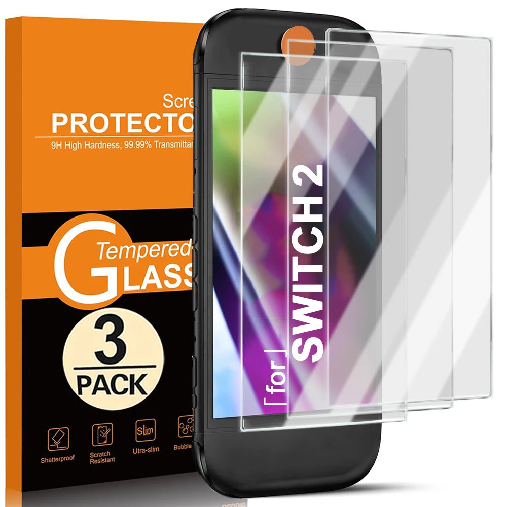 3/2/1Pack Premium Tempered Glass For Nintendo Switch 2 Switch Lite/Oled Screen Protector HD Clear Anti-Scratch Protective Films