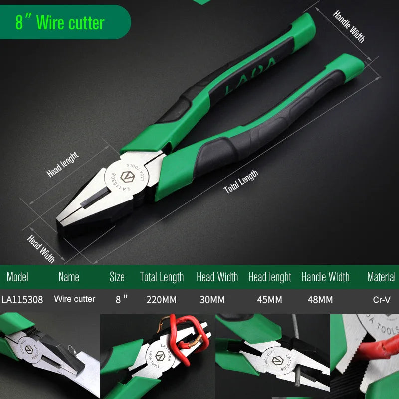 LAOA CR-V Fishing Pliers 6 Inch Japan Type Long Nose Diagonal Pliers Wire Cutter Side Cutting Nippers Multi Tools