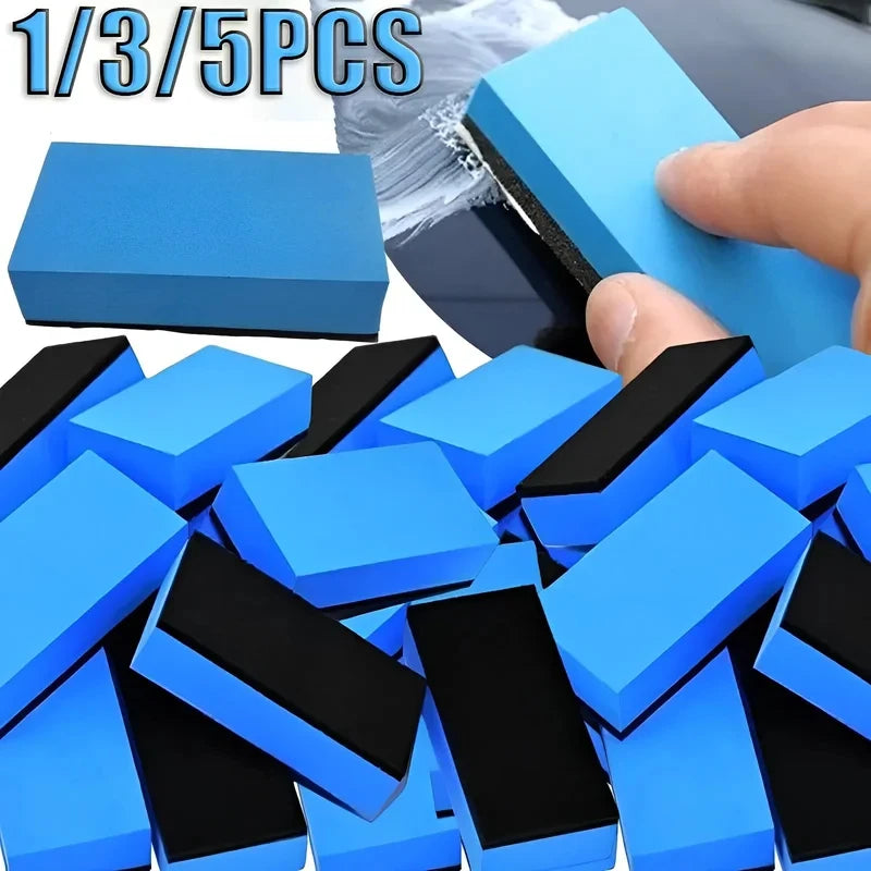 Car Ceramic Coating Sponges With Cloth Applicator Glass Nano Wax Coat Polishing Eraser Pads Auto Detailing Car Cleaning Tools
