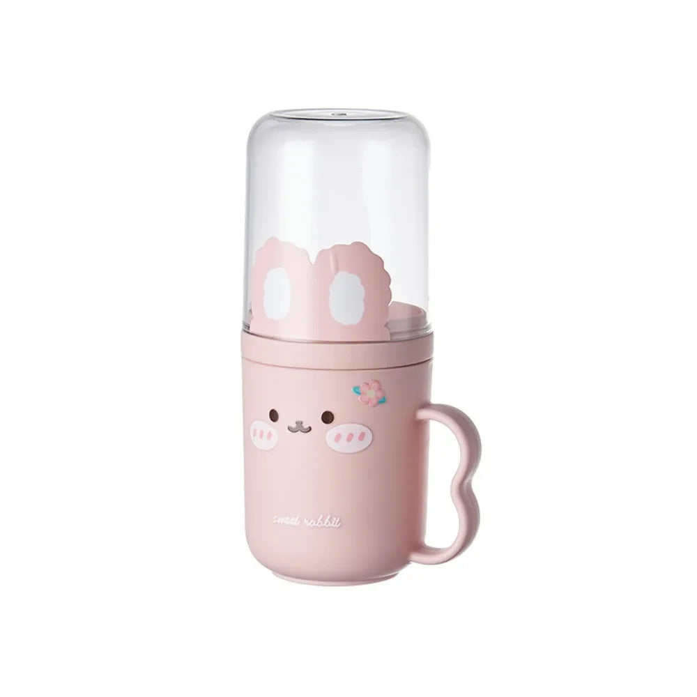 Cute Cartoon Toothbrush Storage Box Portable Mouthwash Cup Plastic Wash Cup for Travel