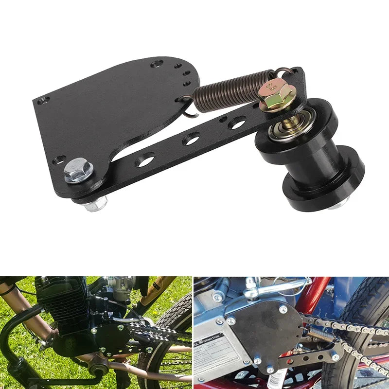 Spring Chain Tensioner Kit for 49cc 66cc 80cc 2 Stroke Engine Electric Bike Motocross ATV Chain Adjuster with Roller Accessory