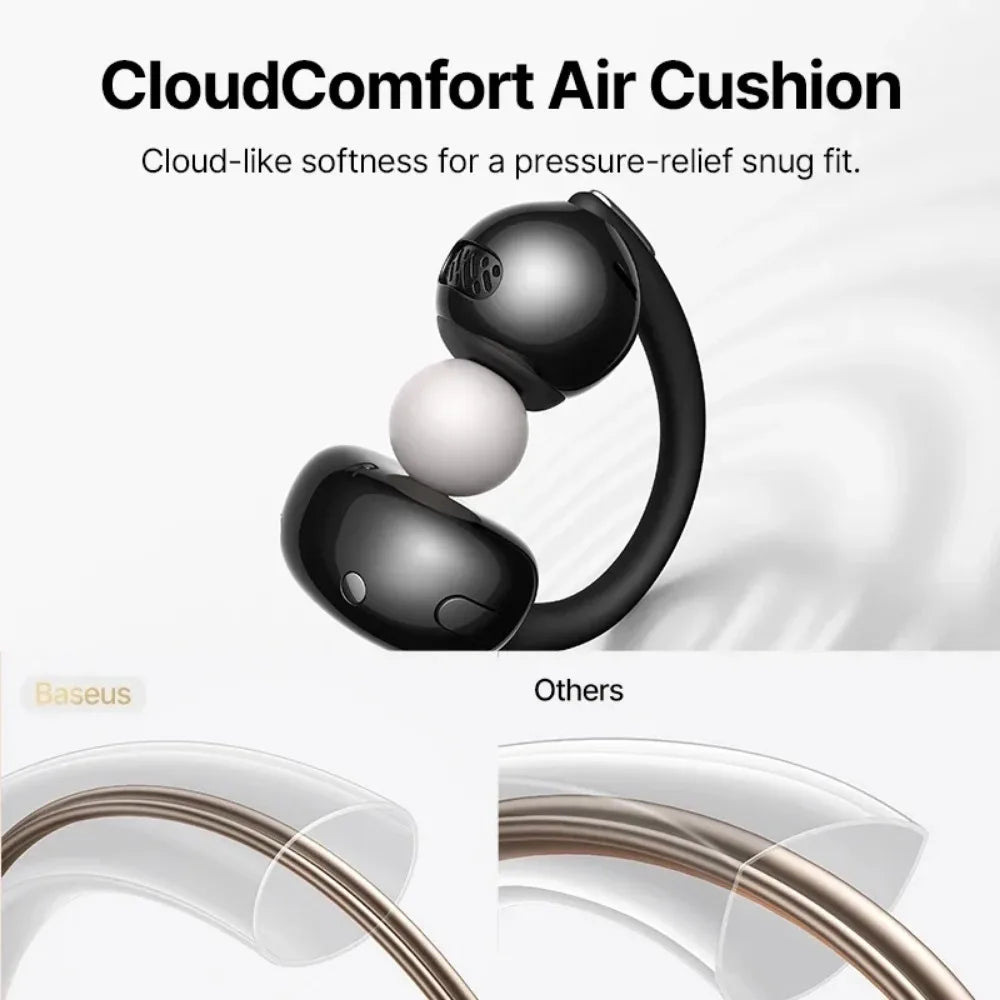 Baseus Bowie MC2 AIR Open Ear Clip-on TWS Earbuds Bluetooth 6.0 Wireless Headphones 4 Mic ENC Call Sports Earphones