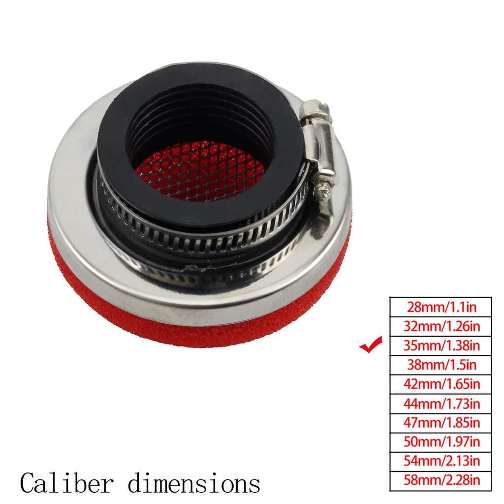 Motorcycle 28/32/35/38/42/45/50/54/58 MM Stright Foam Air Filter Sponge Cleaner Moto Scooter Motocross Dirt Bike Accessories