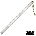 20 Inch Dual-Scale Stainless Steel Ruler Durable Thickened Quenched Steel with Random Lanyard Style Drawing & Measuring Tool