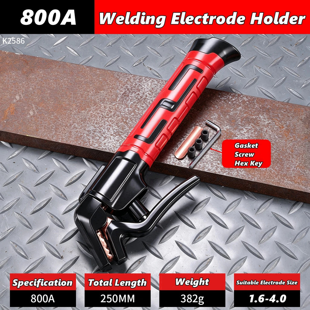 Copper Cable Welding Electrode Holder Heat Resistant Anti-Scalding Welding Clamp Anti-Drop Stable Welding Accessories