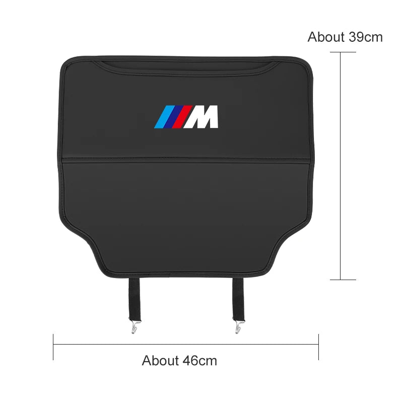 PU leather Car Seat Anti Kick Pad For BMW M M3 M4 M5 E46 E90 E92 F15 F20 F07 F40 F30 G30 G01 G02 G05 Protect Cover Storage Bag
