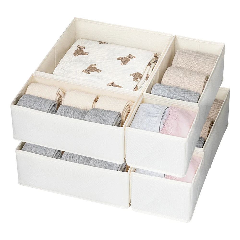 Foldable Clothes Organizer Underwear Socks Bra Clothes Pants Storage Box Closet Wardrobe Organization Household Dresser Storage