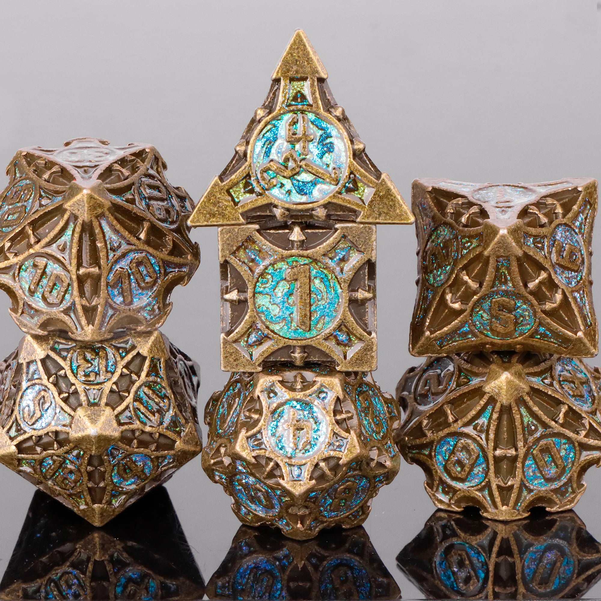 D and D Dice RPG Metal Dice for DnD Polyhedral Dice For Dungeons and Dragons Dice Role Playing Games D&D Dice Gifts Green Dice