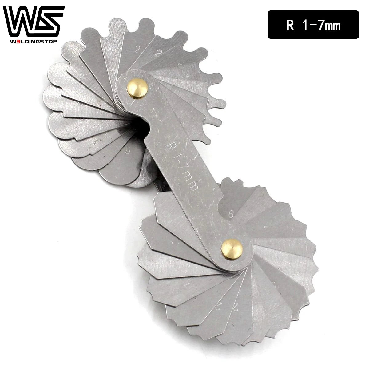 Radius Gauge Set 1-50mm Concave/Convex Measure Radius Tool