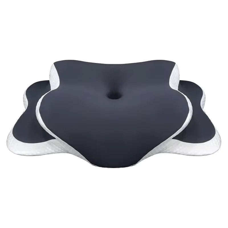 Ergonomic Memory Foam Cervical Pillow with Ice Silk Pillowcase Adjustable Neck Support For Back And Side Sleepers Pain Relief