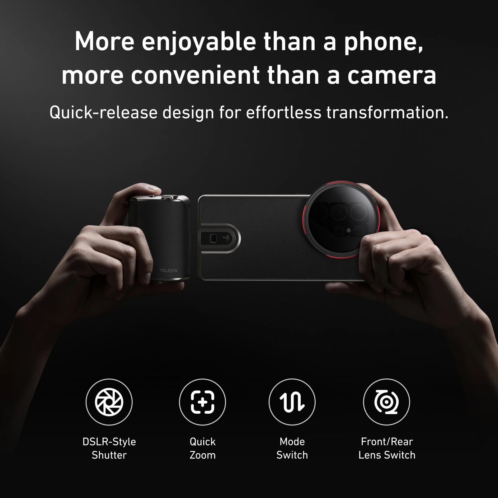 TELESIN Master Shooting Set Phone Camera Hand Grip Phone Holder CPL ND 2-32 Filter Remote Handle For SAMSUNG Galaxy S25 Ultra