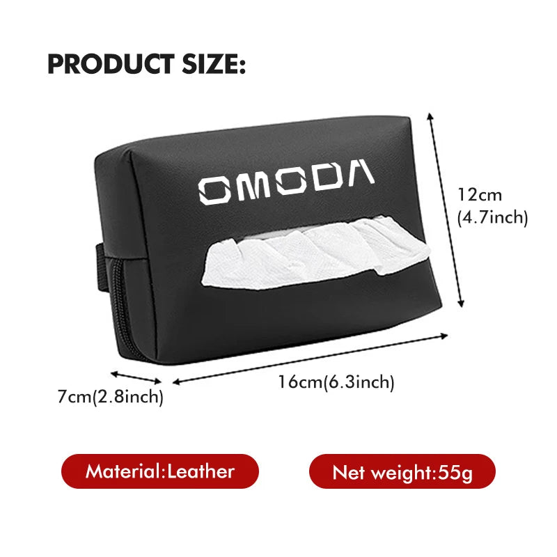 Tissue Storage Box Car Back Seat Holder Headrest Paper Cover For Chery Omoda 5 C5 E5 C9 9 EV PHEV 2024 2025