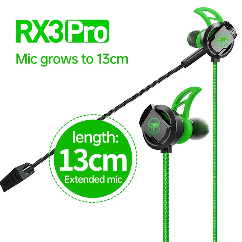 PLEXTONE RX3 Pro gaming earphones in ear phone 3.5mm Type-C with microphone, esports PUBG, wired earplugs for sound recognitio