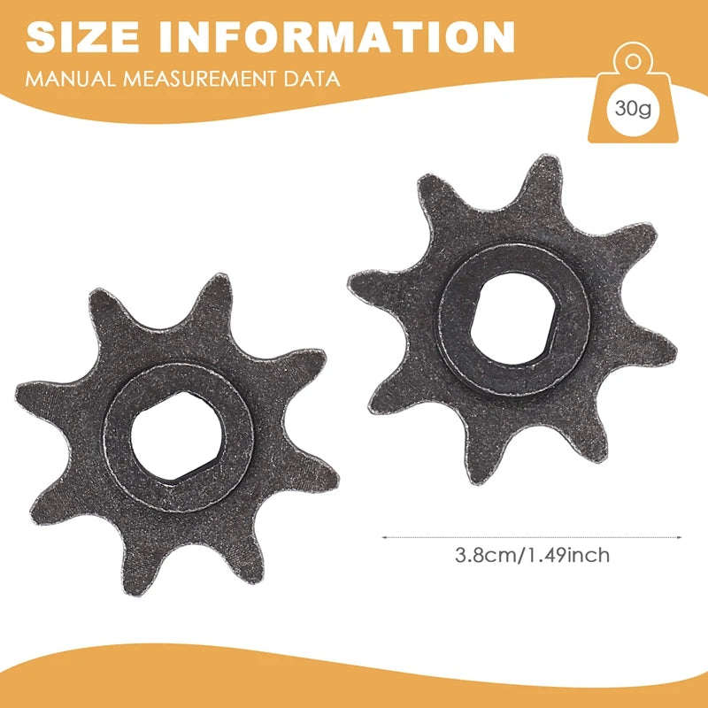 Electric Scooter 8 Tooth Sprocket 410 Chain Motor 1/2Inch X1/8Inch Engine Chain Pinion 8T Gear For MY1020 Motor