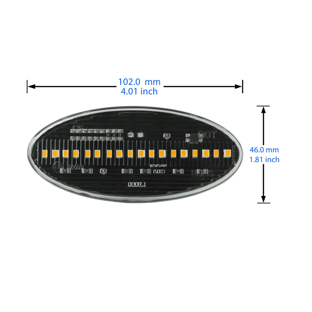 For 10+ Renault Master III Nissan NV400 Opel Movano B MK2 Amber LED Side Indicator Turn Signal Repeater Light