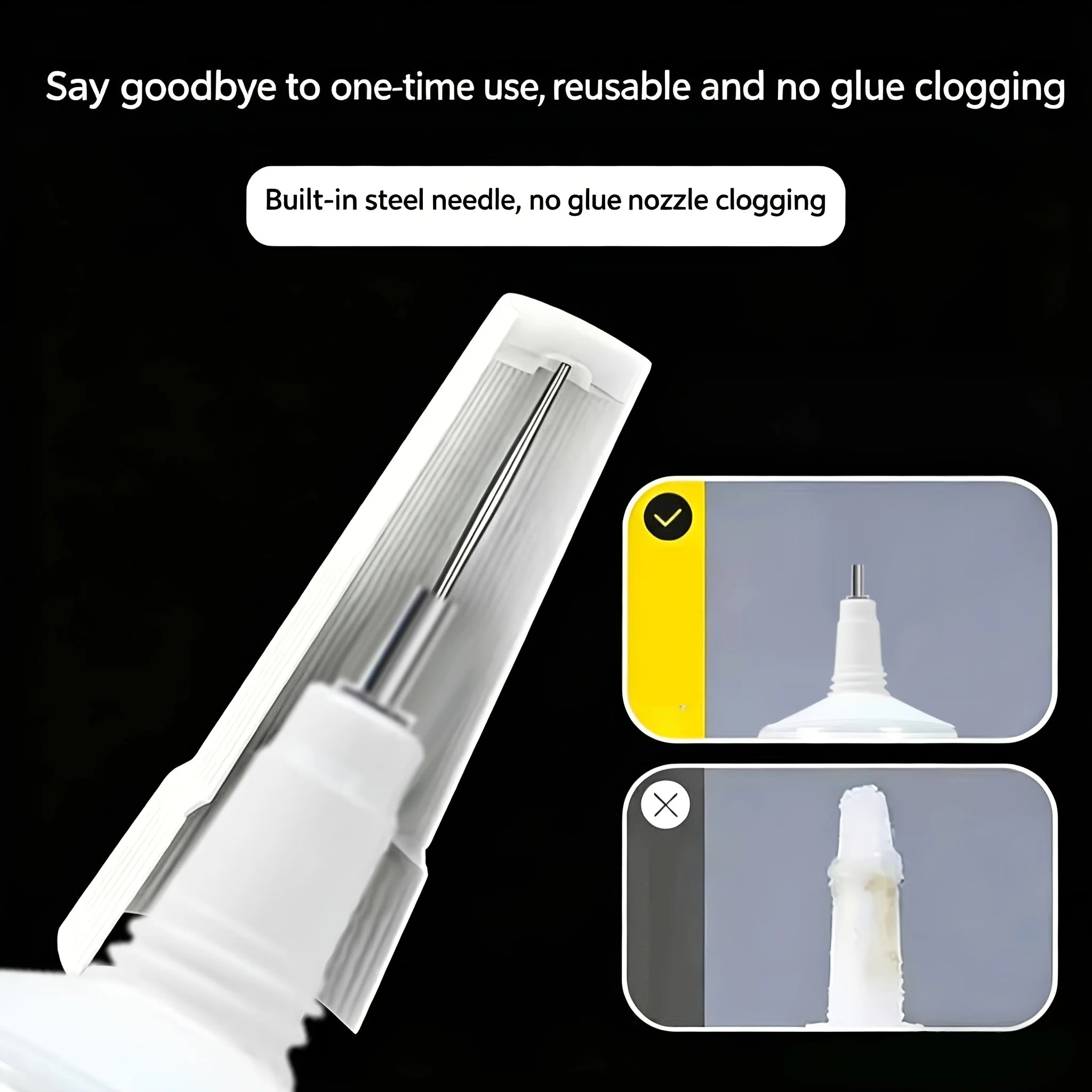 B7000 Glue Clear for Rhinestones, 4pcs 50mL/1.68 fl oz Strong Adhesive B-7000 Jewelry Bead Gem Glue with Precision Tip, Quick Dry Bedazzling Adhesive