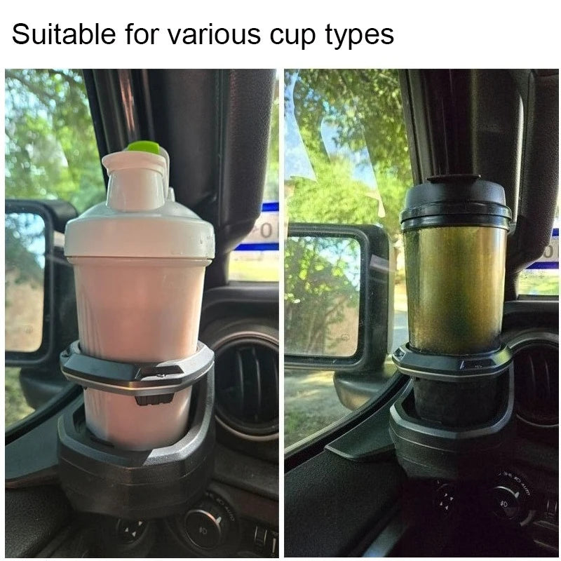 Car Cup Holder For Jeep Wrangler/Scrambler 2018~2024 Car Beverager Storage Durable Plastic