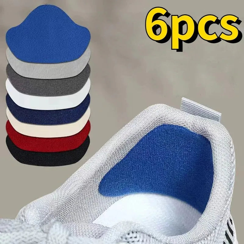 6pcs Shoe Repair Stickers Fabric Heel Protector Anti-Wear Repair Holes Self-adhesive Patches Insoles Pad Foot Care Insert