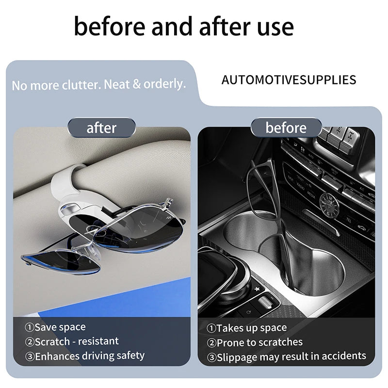 For Opel Car Sunglasses Holder Sun Visor Storage Protective Frame Box Glasses Clip OPC Astra J H G K Insignia Corsa D B E Mokka